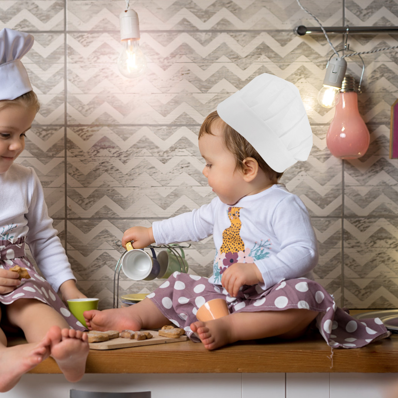 Kitchen Baking Area - 15 Gorros de Chef Desechables para