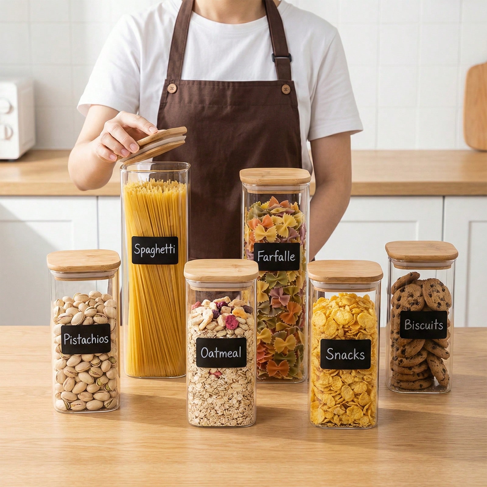 Recipientes de vidrio para alm - Kitchen Baking Storage Containers reseña y precio