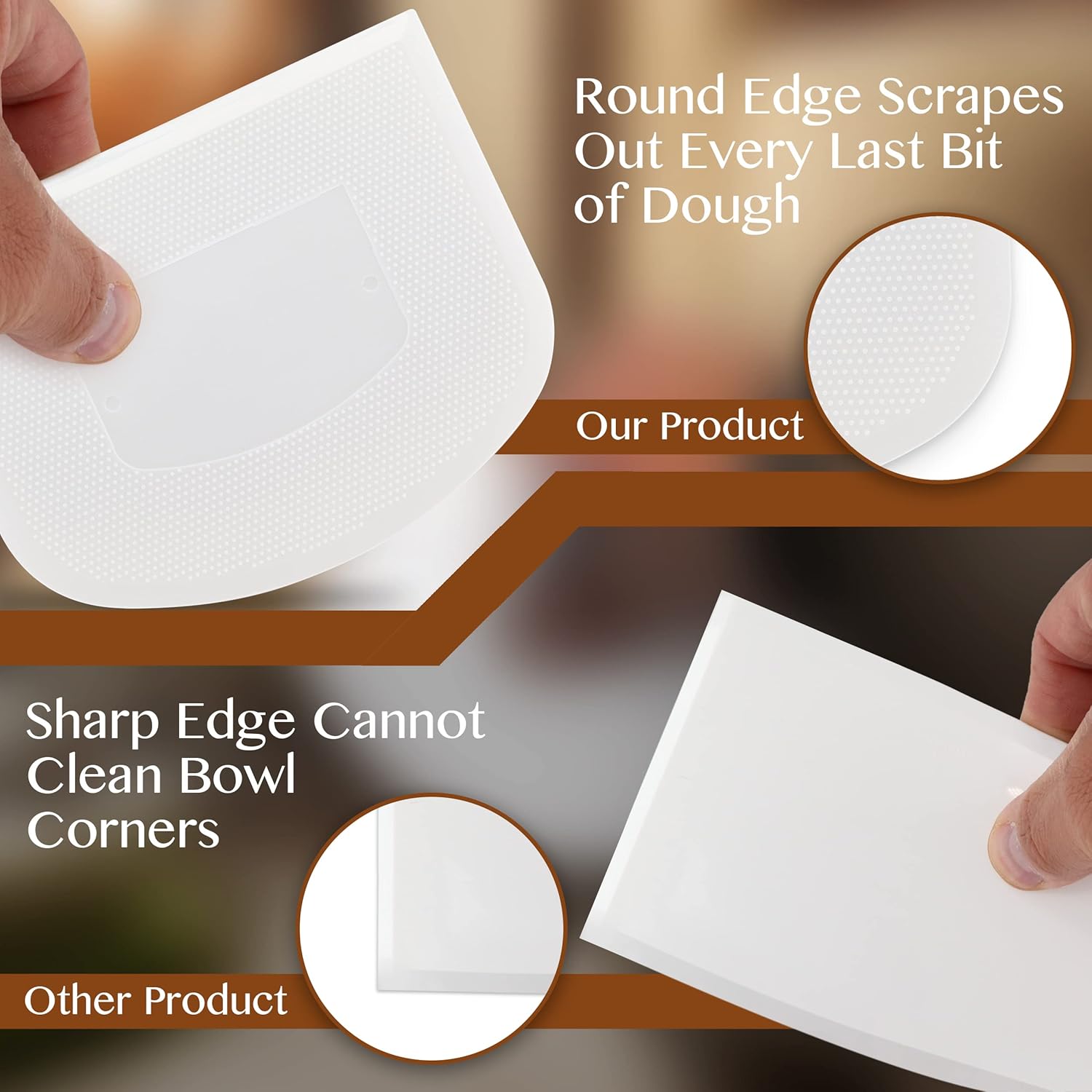 Rascador de cuenco blanco, ras - Dough Scraper Curved reseña y precio